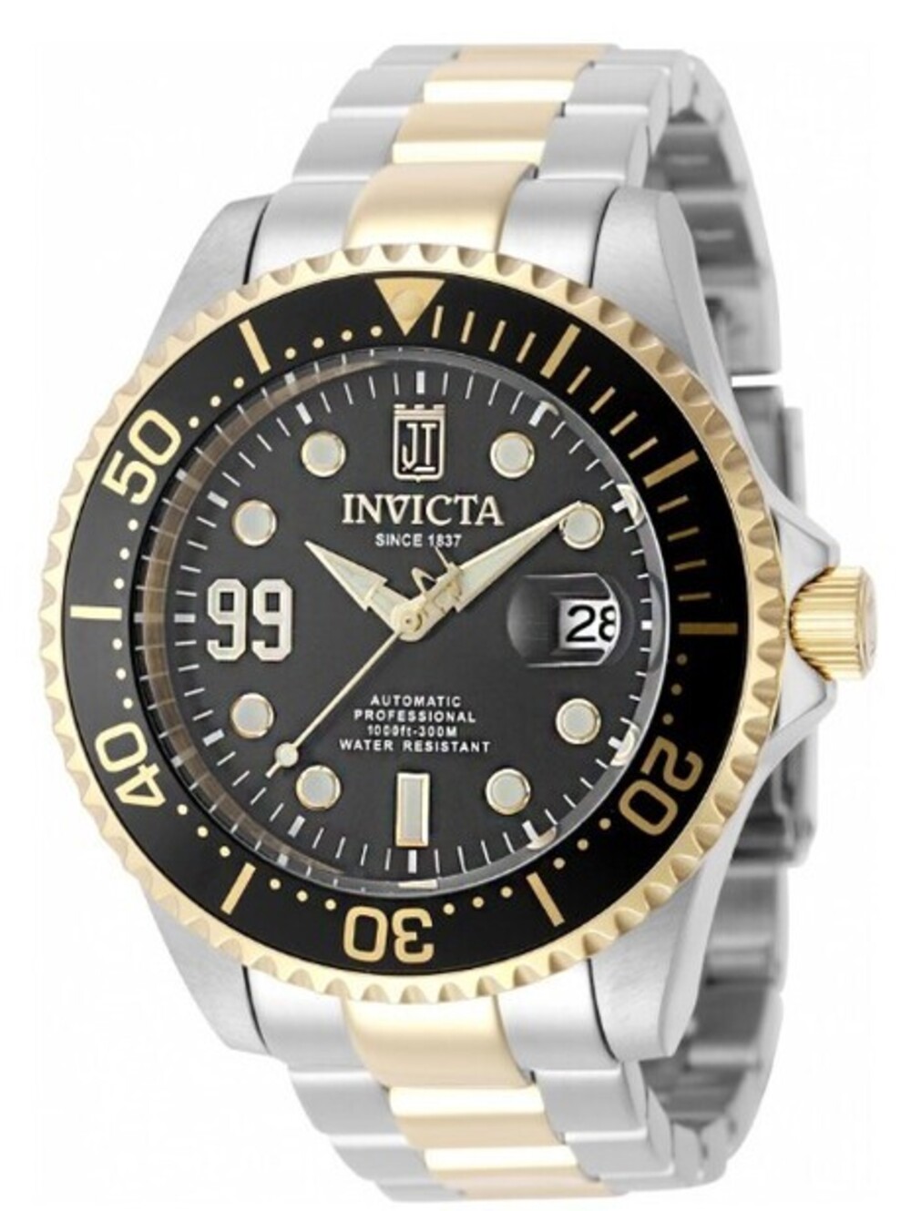 Invicta JT Nerovia Automatic Watch - Gold and Steel Tone Case, 47mm (51309)